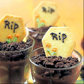 Postrecitos lápida para Halloween