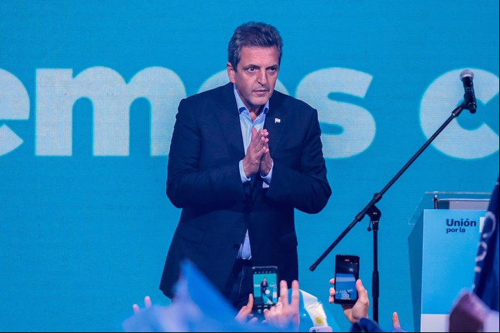 Sergio Massa fue el candidato más votado en las generales. Foto: Xinhua.