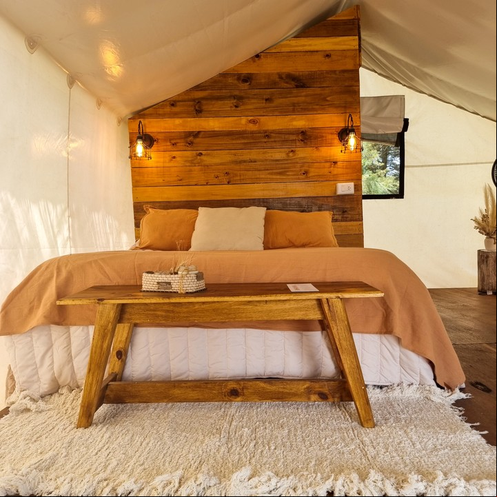 Las carpas cuentan con todas las comodidades.