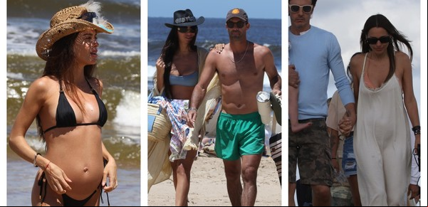 Los famosos en Punta: Zaira Nara y Facundo Pieres a los besos, Pampita en familia y la pancita de Agustina Casanova
