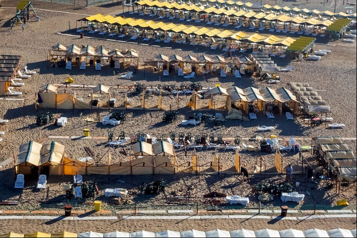 Daños. Así quedó la zona balnearia. Foto Télam