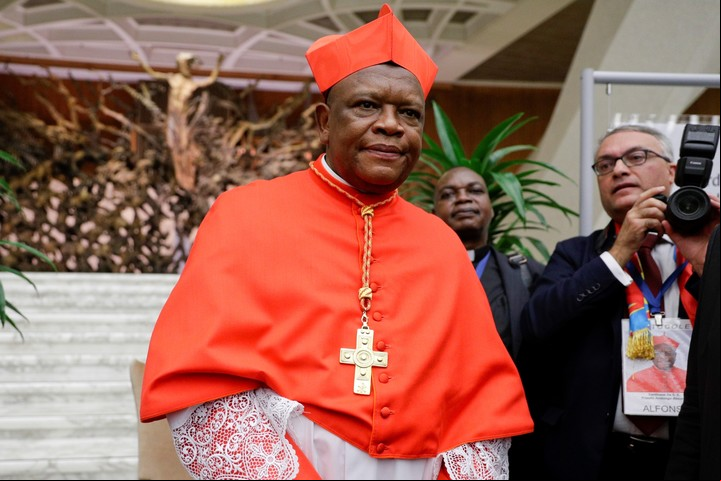 Cardenal africano Fridolin Ambongo de la República Democrática del Congo. Foto: AP