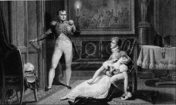 El divorcio de Napoleón Bonaparte y Josefina, por los artistas Bosselman Chasselat.