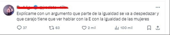 La reacción de los s de X al posteo de Cazzu.