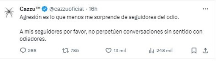 Cazzu respondió ante las críticas que recibió por expresar su opinión.
