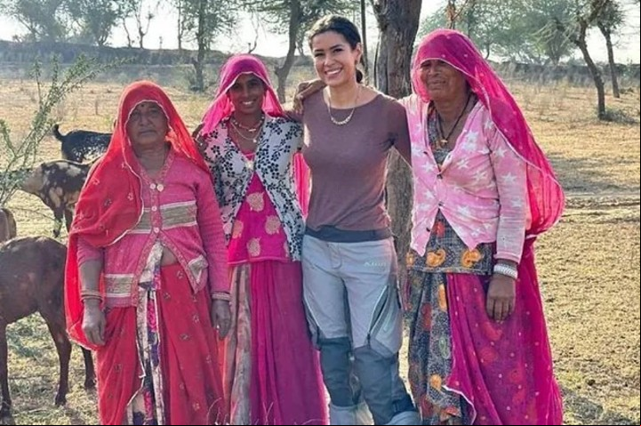 Fernanda durante uno de sus viajes, según publicó en redes sociales.