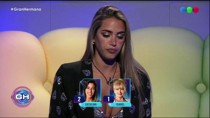Sabrina votó a Catalina e Isabel en la gala de nominación en Gran Hermano.