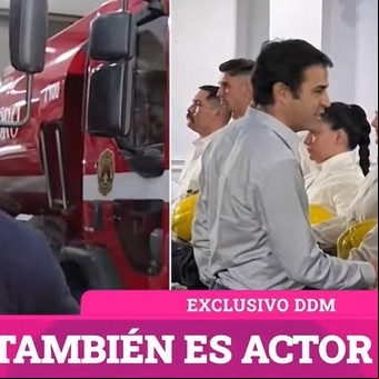 El Tucu López es bombero voluntario y tuvo que abandonar un móvil cuando sonó la alarma