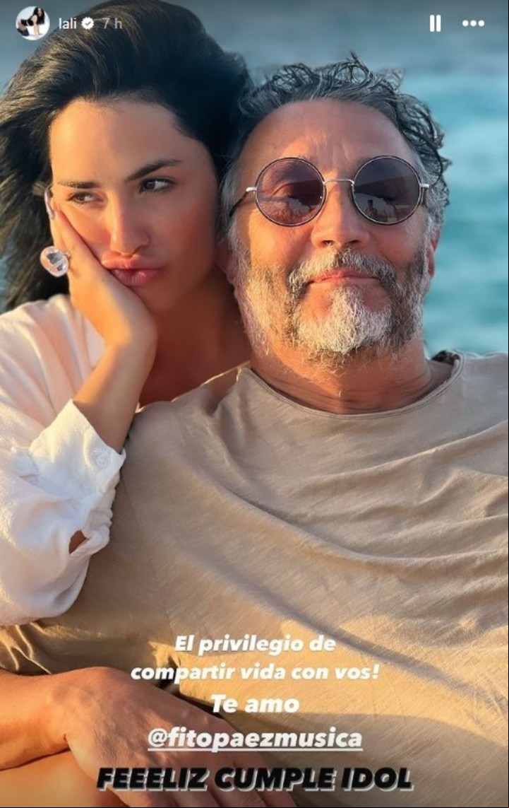El saludo de Lali para Fito Páez por su cumple. Foto: IG
