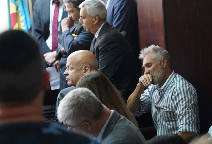 Nicolás Pachelo al ser condenado a 9 años de prisión por robo. Foto Guillermo Rodriguez Adami