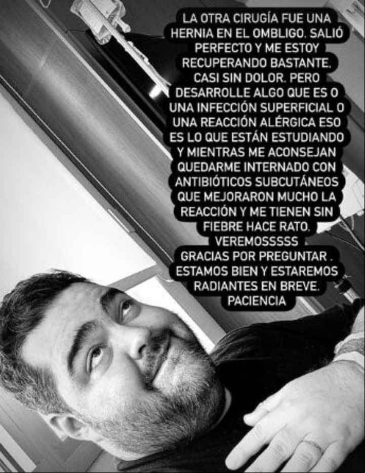 El conductor explicó que se sometió a dos cirugías. Instagram