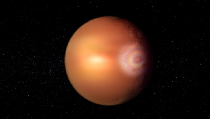 Impresión artística de la gloria del exoplaneta WASP-76b (ESA).