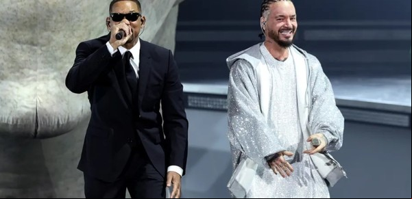 Will Smith sorprendió en el festival de Coachella cantando junto a J Balvin la canción de Hombres de Negro