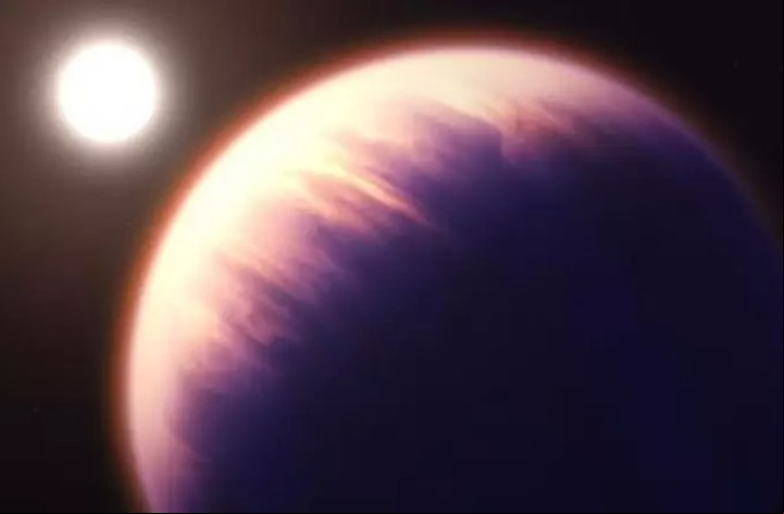 Impresión artística de un planeta de densidad extremadamente baja (NASA ESA CSA J.OLMSTED/STSCL).