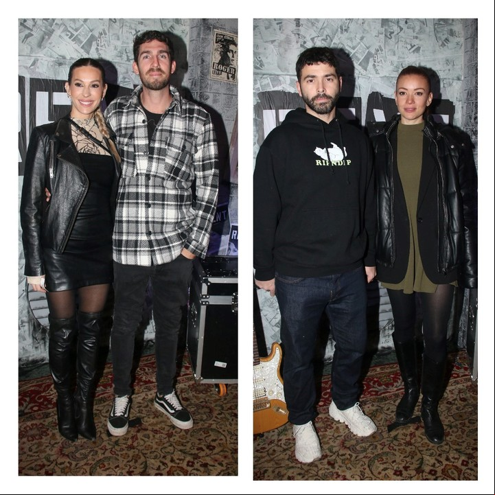 Noelia Marzol asistió al Teatro Ópera junto al futbolista, Ramiro Arias. Por su parte, Nazareno Casero lo hizo con su novia, Carolina Puntonet. | Foto: Movilpress