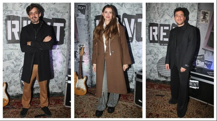 Radagast y Mica Tinelli también le demostraron su apoyo a Fernando Dente, quien está a cargo de dirigir 'Rent, el musical'. | Foto: Movilpress