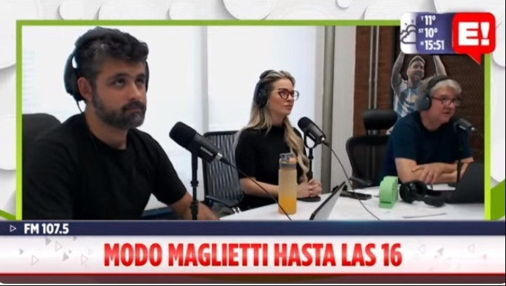 Alejandra Maglietti, en "Modo Maglietti", en dúplex por Es Gol y Extra TV.