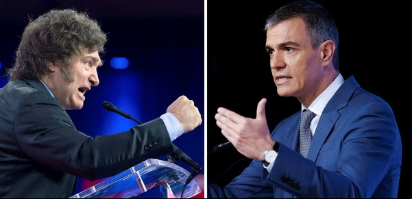 Pedro Sánchez usó el escándalo cripto de Milei en el Parlamento español para cruzar al líder del PP: "Engaño colosal"