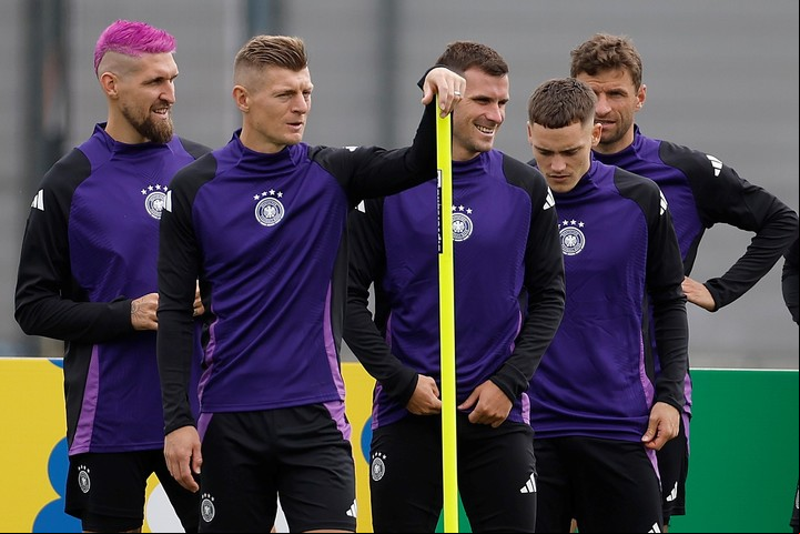 Alemania se entrenó pensando en el partido ante España. Foto: EFE / Alberto Estévez