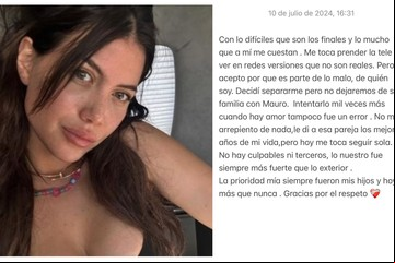 Wanda Nara emitió un comunicado tras su separación de Mauro Icardi: "Hoy me toca seguir sola"