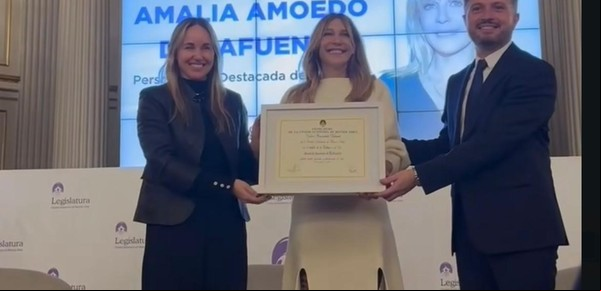 Amalia Amoedo fue declarada personalidad destacada de la Cultura de Buenos Aires