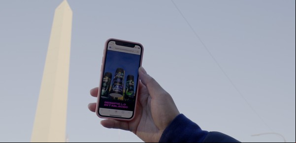 Así presentó Axe sus nuevas fragancias con una increíble experiencia de realidad aumentada en el Obelisco