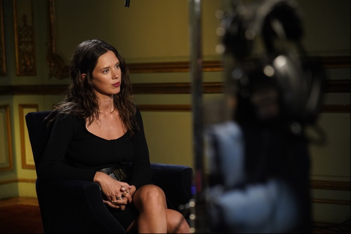 Delfina Chaves, en la Mansión Four Seasons, con "Clarín".