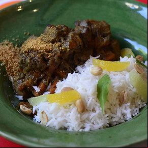 Bondiola especiada con arroz aromático