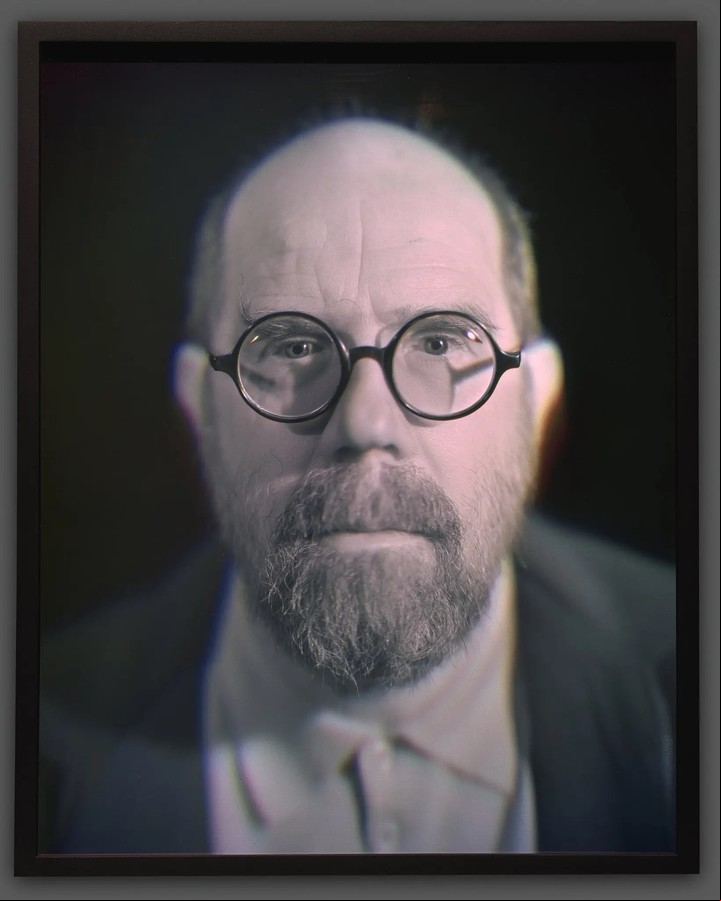 "Autorretrato", un holograma de Chuck Close creado en 1998 y reeditado en 2017. Foto Chuck Close, via The J. Paul Getty Museum