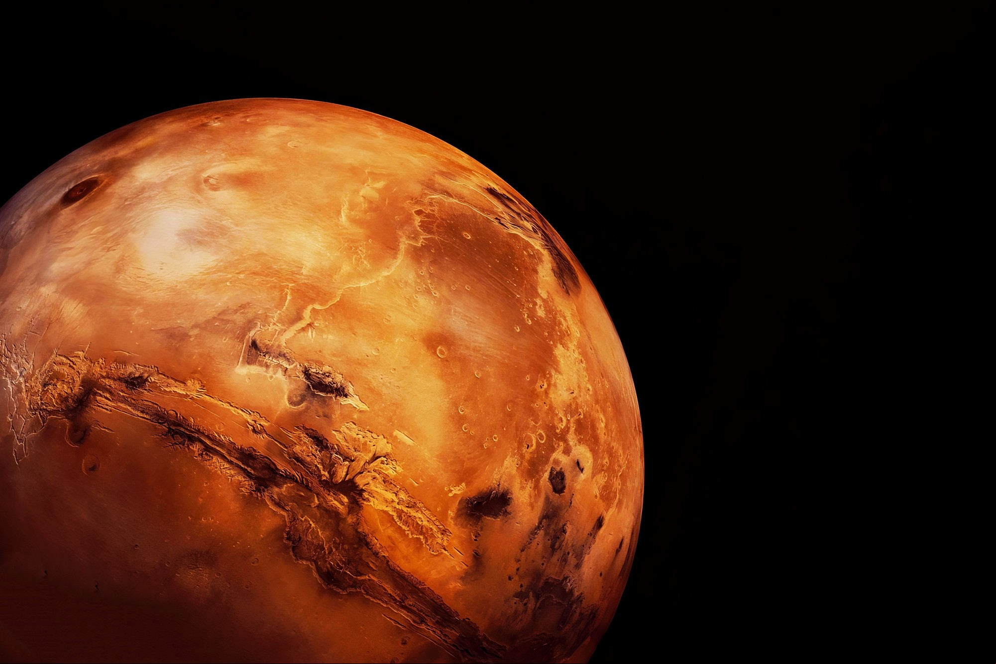 Marte en Cáncer hará cuadratura con el Sol y la Luna en el eclipse del 2 de octubre, el último del 2024. Foto: ilustración Shutterstock