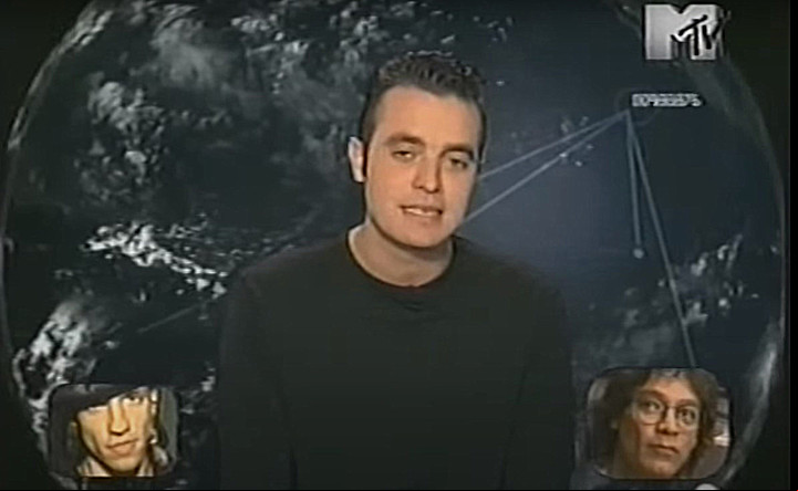 Javier Andrade, en su época de MTV. Le hizo un recordado reportaje a Madonna.