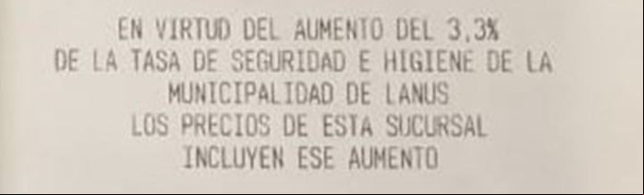 La suba de precios también se refleja en los tickets. Foto: archivo