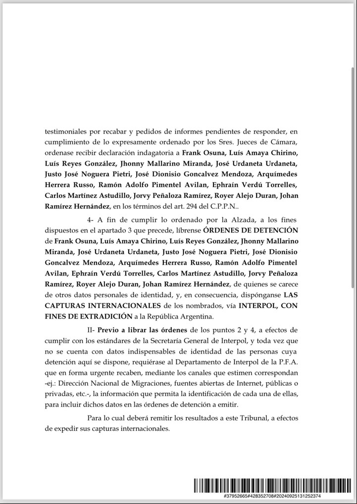 La orden de detención de Nicolás Maduro y de otros funcionarios chavistas- esto deberá ir a Interpol