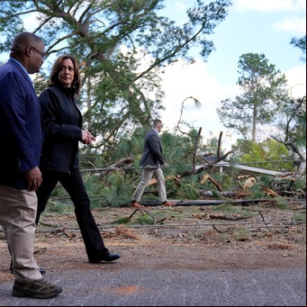La campaña electoral en Estados Unidos: Kamala Harris y Joe Biden visitaron las zonas afectadas por el huracán Helene