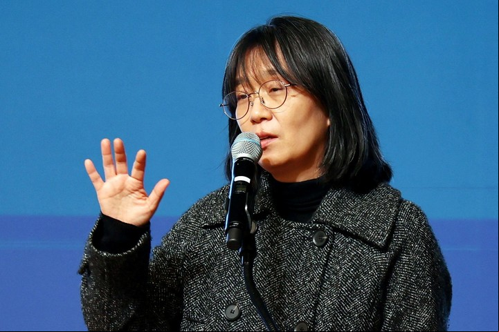 La escritora surcoreana Han Kang, ganadora del Premio Nobel de Literatura 2024. Yonhap via REUTERS.