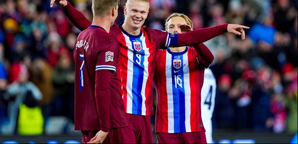 Erling Haaland marcó un doblete, consiguió un récord histórico con la selección de Noruega y anunció que será papá
