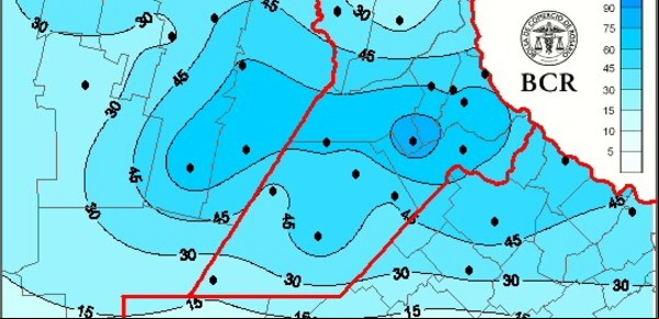 Sorpresa por una tormenta que dejó acumulados de lluvias muy importantes en la principal región agrícola