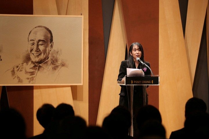 Han Kang, ganadora del Premio Nobel de Literatura 2024, asiste a la 18ª ceremonia de entrega del Premio Pony Chung a la Innovación en Seúl, Corea del Sur. Yonhap via REUTERS