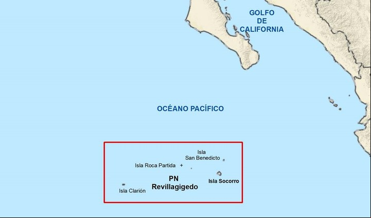 El Parque Nacional Revillagigedo se encuentra a 540 km de Los Cabos y a 890 km del puerto de Manzanillo. Foto: Gobierno de México - CONAP.