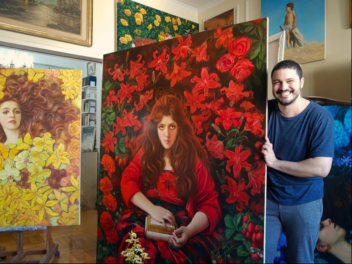 Desbordante de color. La obra del artista. Foto Juano Tesone