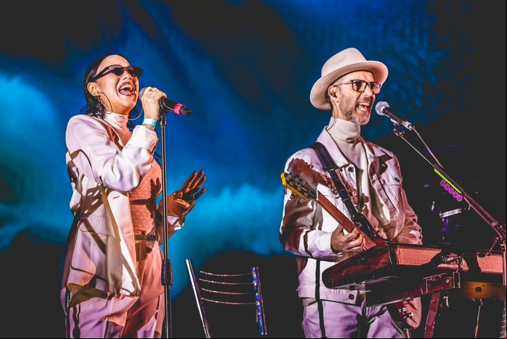 Emme y Vandera en el recital de Fito Páez con "4030". Foto gentileza Marcos Mezzottoni