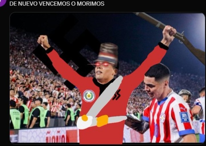 Un meme por el triunfo de Paraguay ante Argentina.
