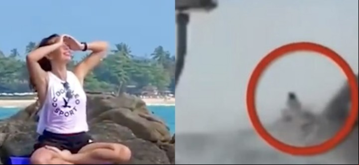 La actriz y profesora de yoga luchó en el mar por mantenerse a flote.