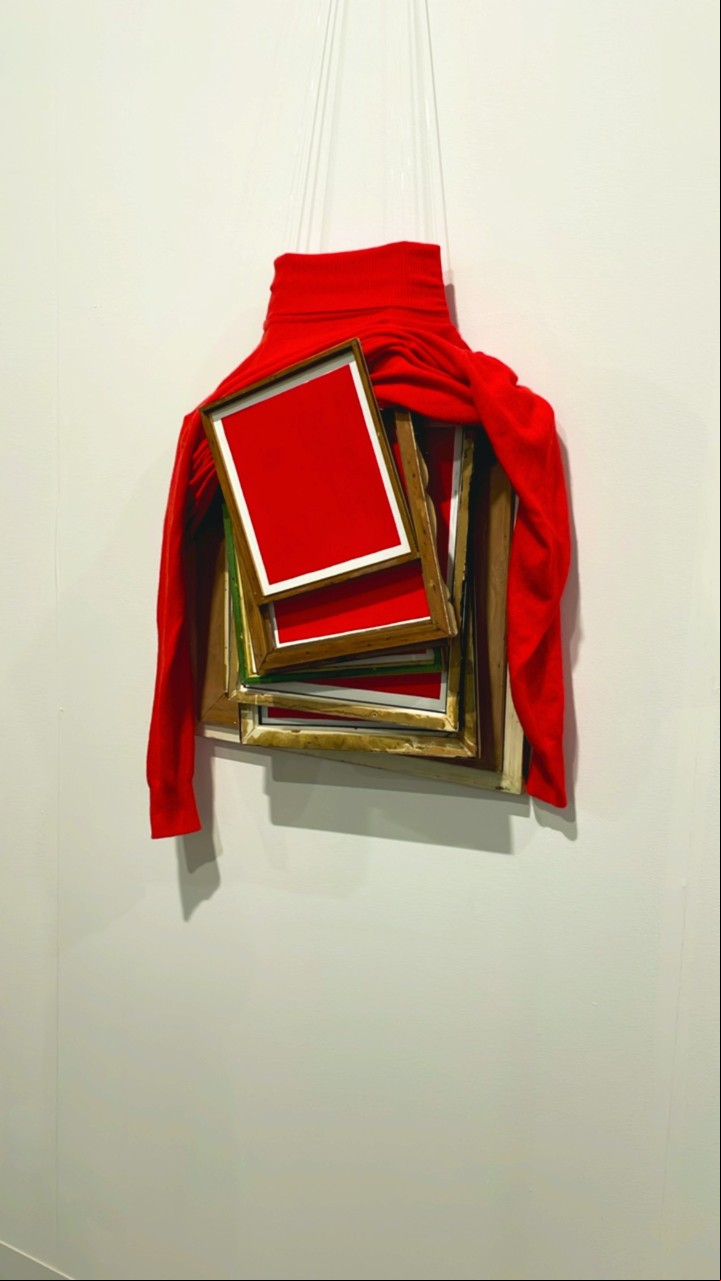 Pieza histórica de Mariela Scafati, en Isla Flotante, en Basel. Foto: gentileza.
