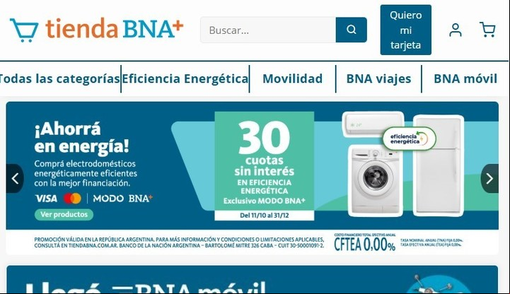 El plan, destacado en la tienda online, incluye TVs. Imagen: Captura.