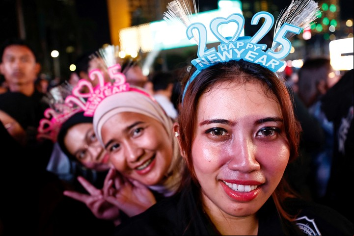Celebración del Año Nuevo en Indonesia. Foto Reuters.