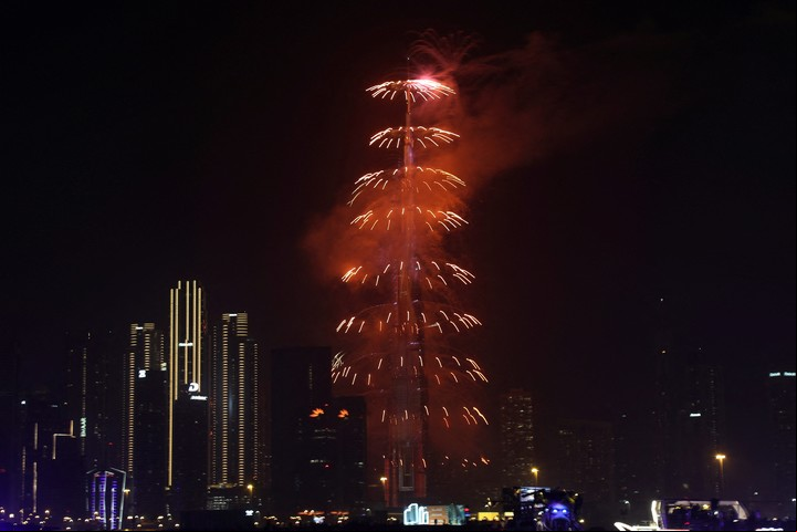 Festejos en Dubai. Foto Reuters.