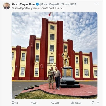 Mario Vargas Llosa volvió al penal de Lurigancho, escenario de su novela Historia de Mayta