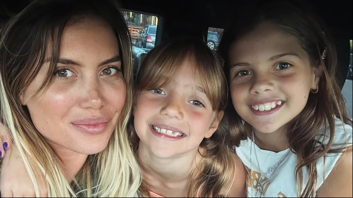 Wanda Nara se reencontró con sus hijas sca e Isabella.