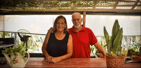 Llevan 51 años de casados y crearon un cactario único en el país